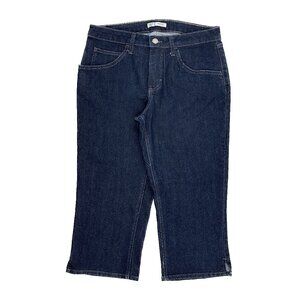 Riders by Lee Mid Rise Capri Women's size 8 Dark Wash Blue Denim jeans